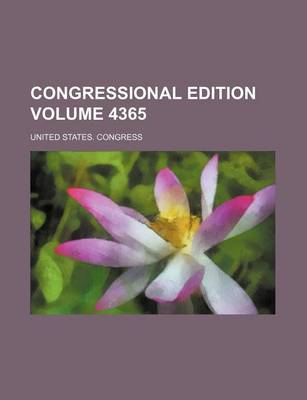 Book cover for Congressional Edition Volume 4365