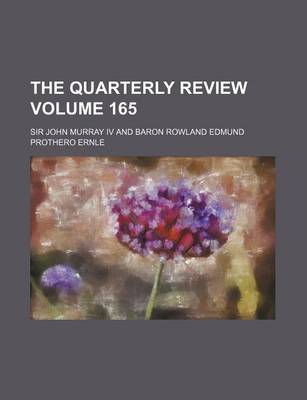 Book cover for The Quarterly Review Volume 165