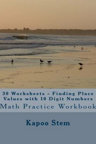 Cover of 30 Worksheets - Finding Place Values with 10 Digit Numbers