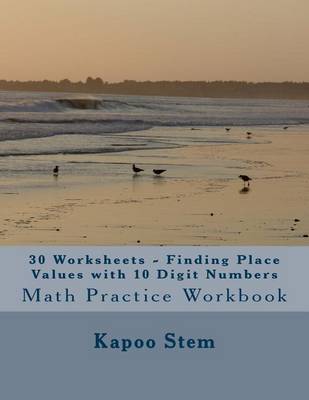 Cover of 30 Worksheets - Finding Place Values with 10 Digit Numbers
