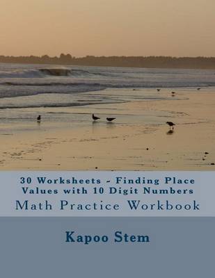 Book cover for 30 Worksheets - Finding Place Values with 10 Digit Numbers