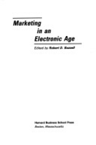 Cover of Marketing in an Electronic Age