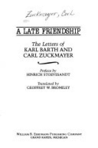Cover of Late Friendship