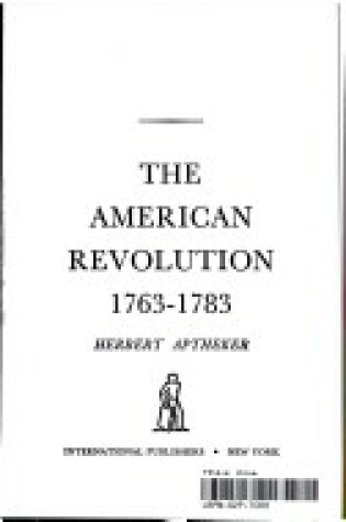 Cover of American Revolution, 1763-1783