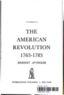 Book cover for American Revolution, 1763-1783