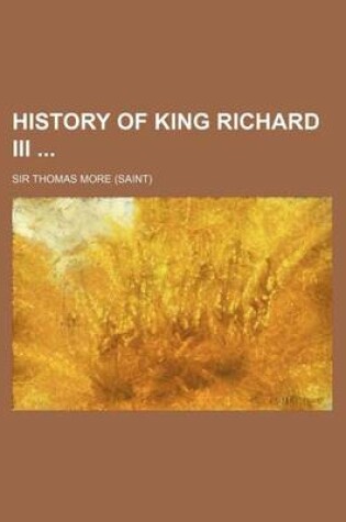 Cover of History of King Richard III