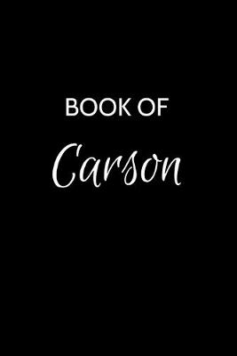 Book cover for Book of Carson