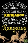 Book cover for Black Pages Kangaroo Notebook