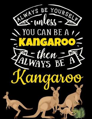 Book cover for Black Pages Kangaroo Notebook