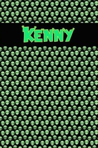 Cover of 120 Page Handwriting Practice Book with Green Alien Cover Kenny