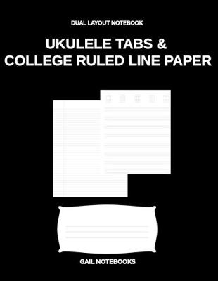 Cover of Ukulele Tabs & college ruled line paper