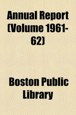 Cover of Annual Report (Volume 1961-62)