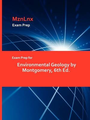 Book cover for Exam Prep for Environmental Geology by Montgomery, 6th Ed.