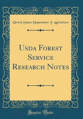 Book cover for Usda Forest Service Research Notes (Classic Reprint)