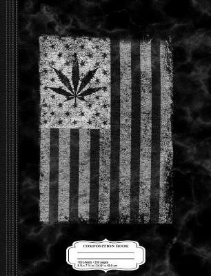 Book cover for Weed Leaf American Flag Us Composition Notebook