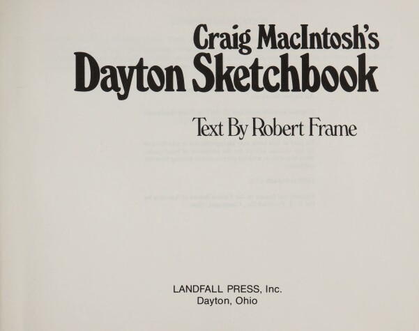 Book cover for Dayton Sketchbook