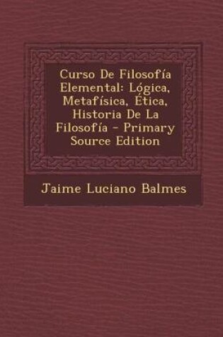 Cover of Curso de Filosofia Elemental