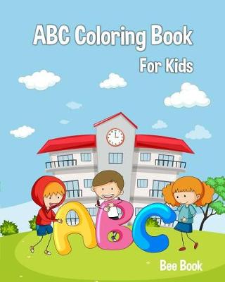 Book cover for ABC Coloring Book for Kids.