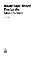 Cover of Knowledge-Based Design for Manufacture