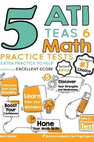 Cover of 5 ATI TEAS 6 Math Practice Tests