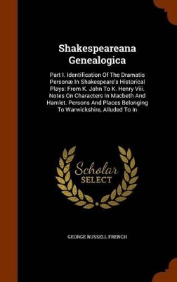 Book cover for Shakespeareana Genealogica