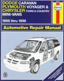Cover of Dodge Caravan, Plymouth Voyager and Chrysler Town and Country Mini-vans Automotive Repair Manual (1996-98)