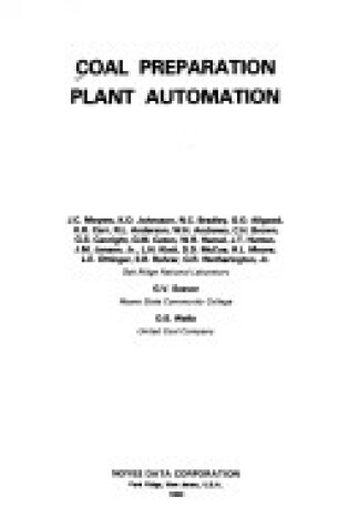 Cover of Coal Preparation Plant Automation