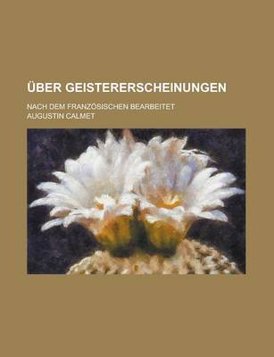 Book cover for Uber Geistererscheinungen