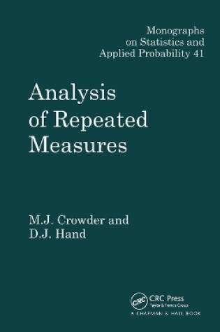 Cover of Analysis of Repeated Measures