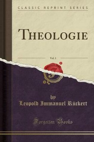 Cover of Theologie, Vol. 1 (Classic Reprint)