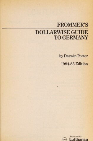 Cover of Dollarwise Guide to Germany