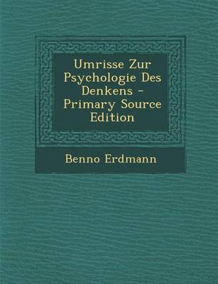 Book cover for Umrisse Zur Psychologie Des Denkens