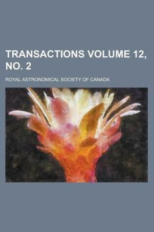 Cover of Transactions Volume 12, No. 2