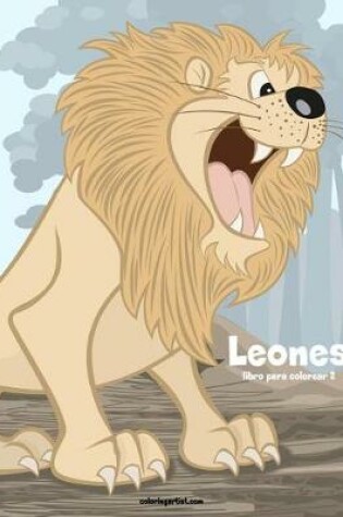 Cover of Leones libro para colorear 2