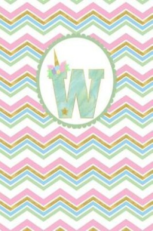 Cover of Unicorn Monogram Journal - Letter W