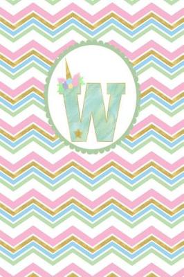 Book cover for Unicorn Monogram Journal - Letter W