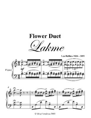 Book cover for Flower Duet Lakme Intermediate Piano Sheet Music
