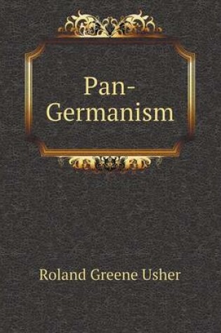 Cover of Pan-Germanism