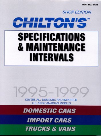 Book cover for Specifications and Maintenance Intervals (1995-99)