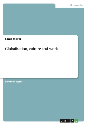 Book cover for Globalisation, culture and work