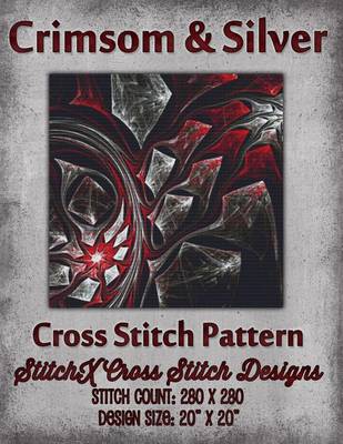 Book cover for Crimson and Silver Cross Stitch Pattern