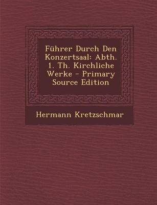 Book cover for Fuhrer Durch Den Konzertsaal