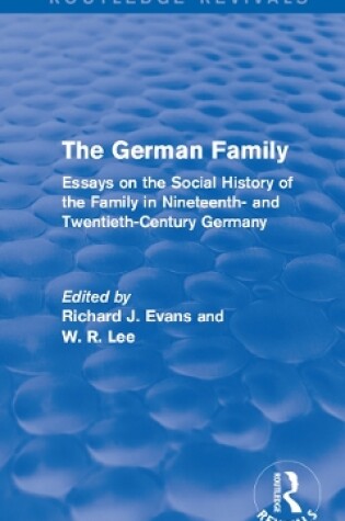 Cover of The German Family (Routledge Revivals)