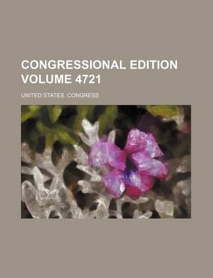 Book cover for Congressional Edition Volume 4721