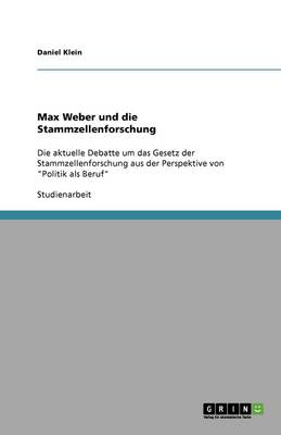 Book cover for Max Weber und die Stammzellenforschung