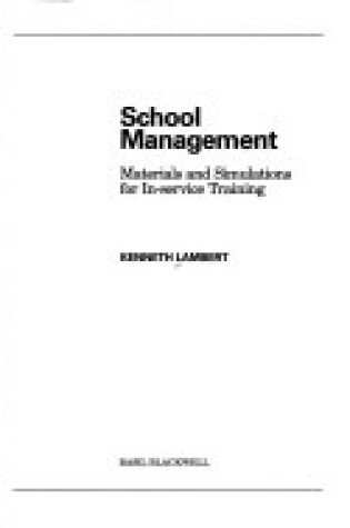 Cover of School Management