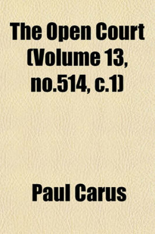 Cover of The Open Court (Volume 13, No.514, C.1)