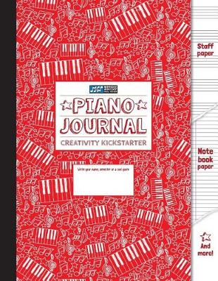 Book cover for Piano Journal and Creativity Kickstarter (Red)