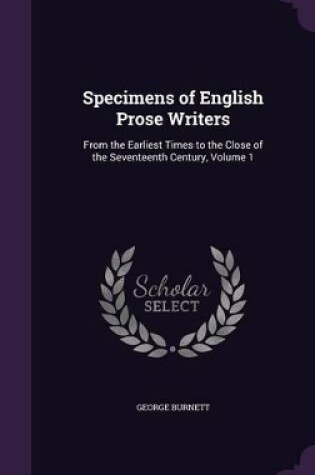 Cover of Specimens of English Prose Writers