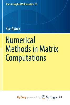Cover of Numerical Methods in Matrix Computations